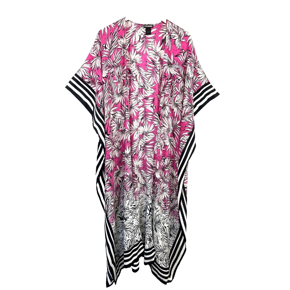 Steve Madden‎ Womens Floral Floral Maxi Kimono Top One Size Topper Layer Beachy